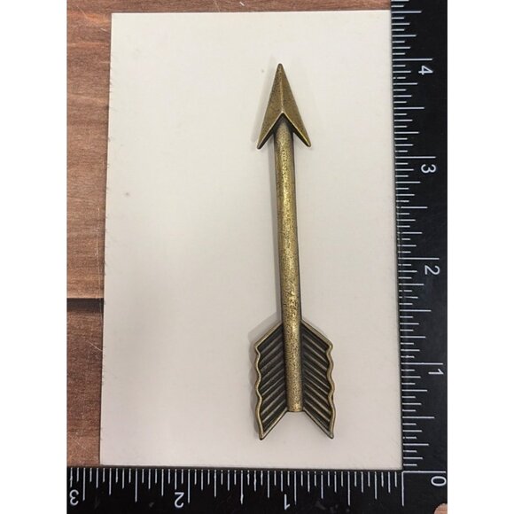 MICHAEL'S 384730 Large Metal Icon Arrow EMBELLISHMENT Gold & Black - Picture 3 of 4